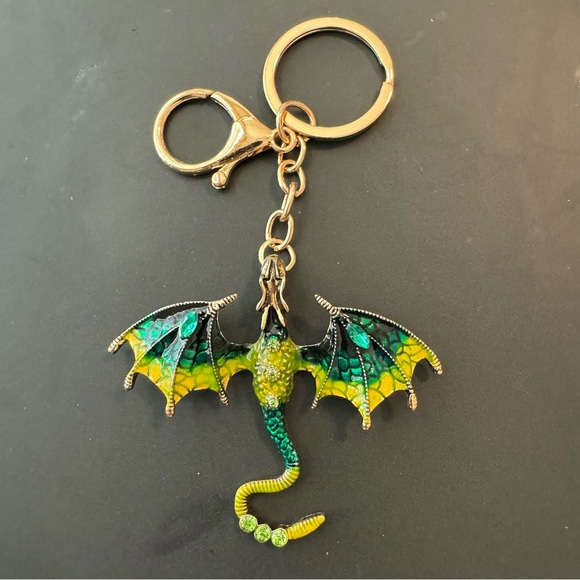 NWT Dragon Jeweled Keychain - Picture 2 of 11